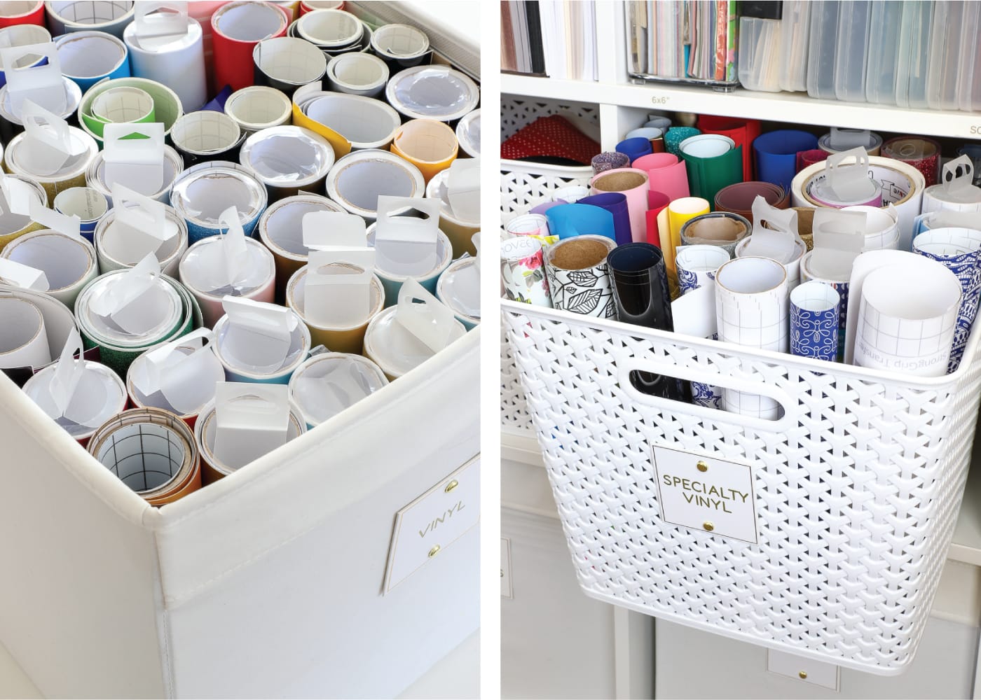 Easy & Practical Ideas for Storing Vinyl Rolls - The Homes I Have Made